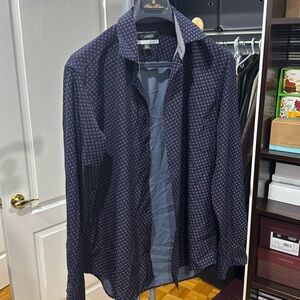 Report collection Navy dress shirt mens medium